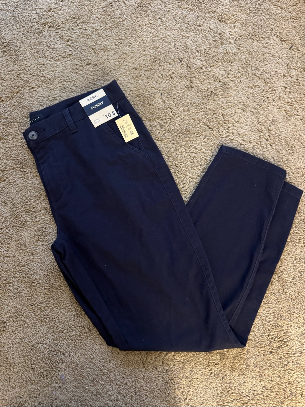 Slim Straight Navy Men's Pants